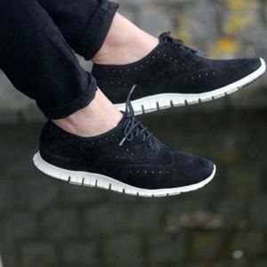 Cole Haan Black Oxford Zero Grand Sneakers Sz 6